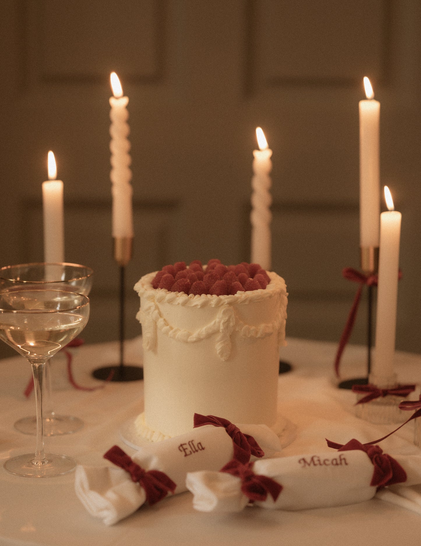 Embroidered Napkin Personalised Christmas Crackers