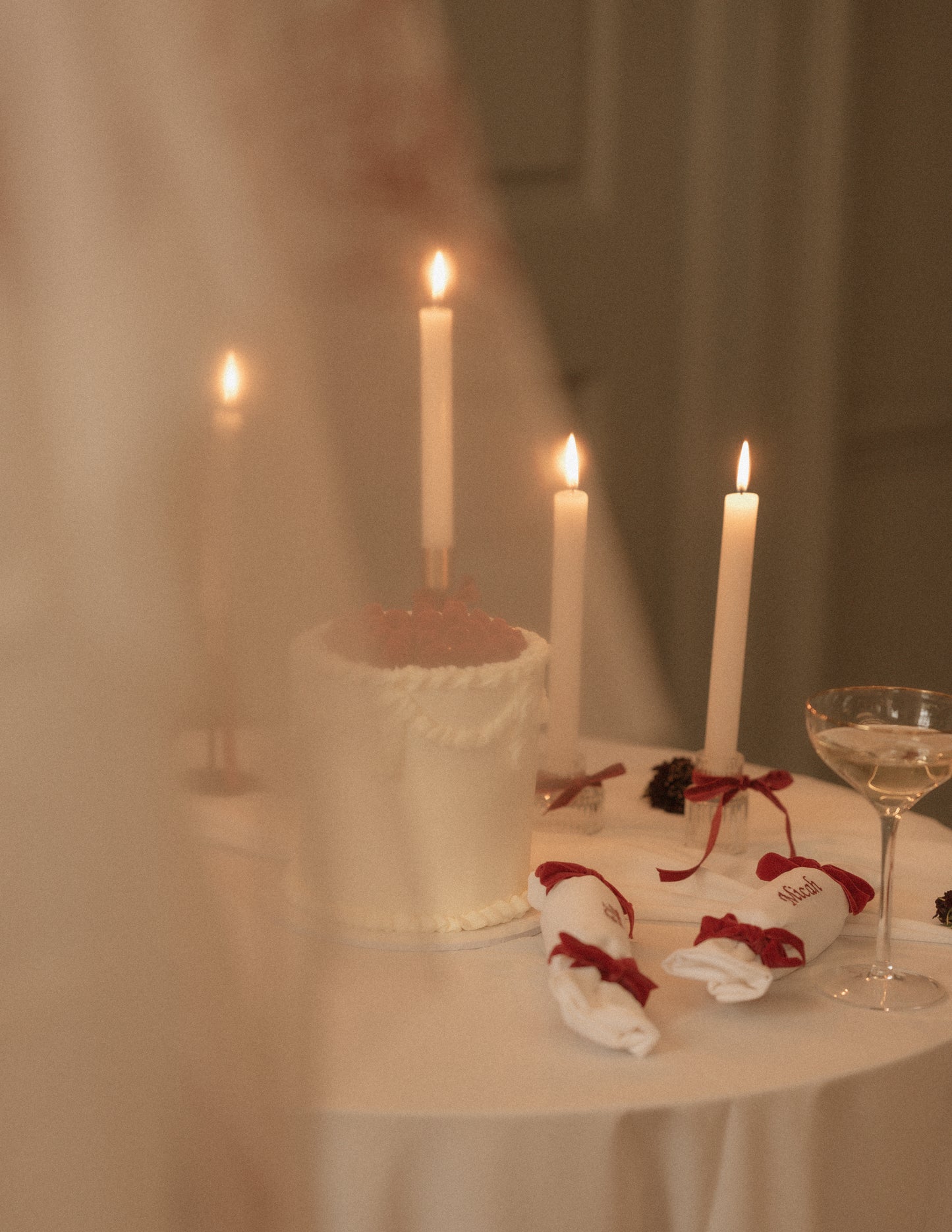 Embroidered Napkin Personalised Christmas Crackers